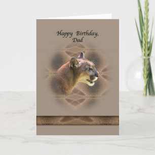 Carte d'anniversaire papa avec Cougar