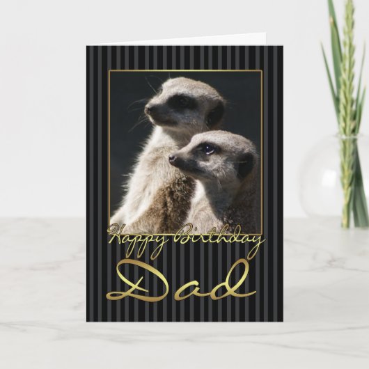 Carte d'anniversaire papa avec meerkat (Devant)