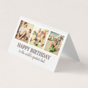 Carte d'anniversaire papa avec plusieurs photos d'