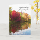 Carte d'anniversaire papa de fille — Scène d'autom (Fleur jaune)