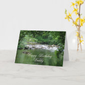 Carte d'anniversaire papa montrant une rivière (Fleur jaune)