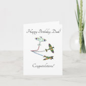 Carte d'anniversaire Papa Spitfires (Devant)
