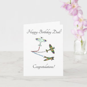 Carte d'anniversaire Papa Spitfires