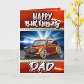 Carte d'anniversaire papas (Fleur jaune)