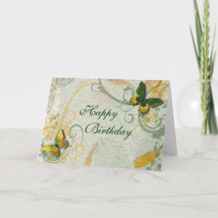 Carte d'anniversaire papillon