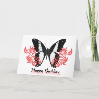 carte d'anniversaire papillon