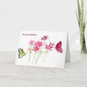 Carte d'anniversaire papillon (Devant)