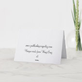 Carte d'anniversaire Papillon Blanc Sur Fleurs (Dos)