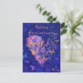 Carte d'anniversaire papillon cœur - Amour (Debout devant)