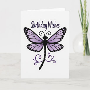 Carte d'anniversaire Papillon Lavande