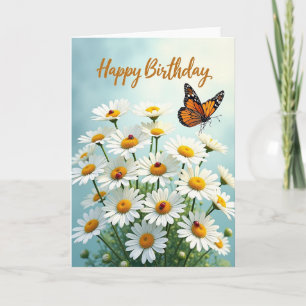 Carte d'anniversaire Papillon Orange