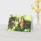 Carte d'anniversaire Papillon swallowtail vous pou (Fleur jaune)
