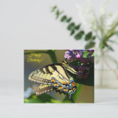 Carte d'anniversaire Papillon Tigre (Debout devant)