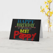 Carte d'anniversaire Pappy (Fleur jaune)