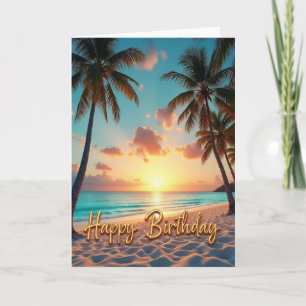 Carte d'anniversaire Paradis Océanique