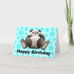 Carte d'anniversaire paresseuse de panda