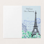 Carte d'anniversaire Paris personnalisable (Outside Unfolded)