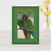 Carte d'anniversaire Parrot Couple (Fleur jaune)