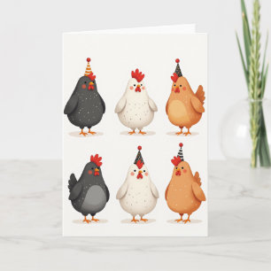 Carte d'anniversaire Party Fowl Art