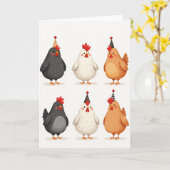 Carte d'anniversaire Party Fowl Art (Fleur jaune)