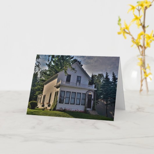 Carte d'anniversaire "Pas d'endroit comme chez soi (Fleur jaune)