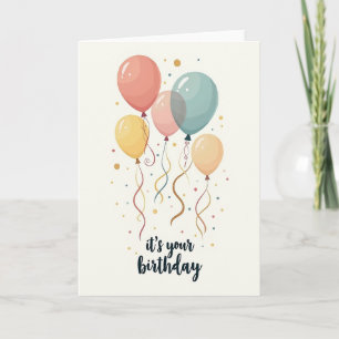 Carte d'anniversaire Pastel