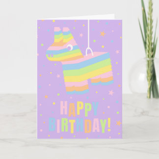 Carte d'anniversaire Pastel Pinata Joyeux Annivers
