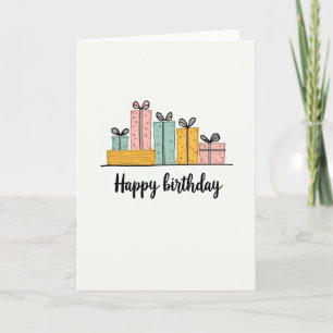 Carte d'anniversaire Pastel Presents