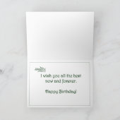 Carte d'anniversaire patinée de banc de parc (Intérieur)