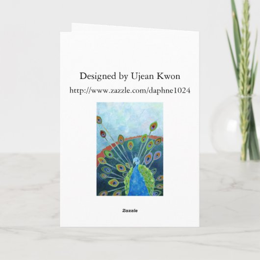 Carte d'anniversaire Peacock (Dos)