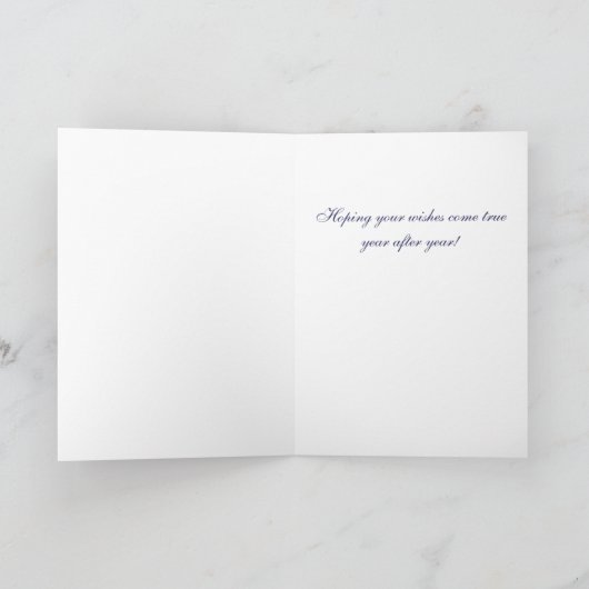 Carte d'anniversaire Peacock (Intérieur)