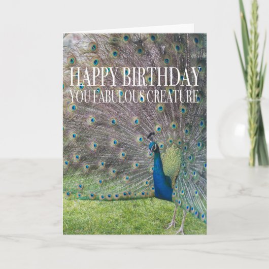 Carte d'anniversaire Peacock (Devant)