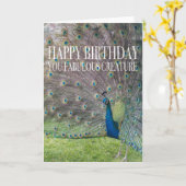 Carte d'anniversaire Peacock (Fleur jaune)
