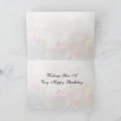 Carte d'anniversaire Peacock blanc (Intérieur)