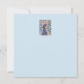 Carte d'anniversaire Peacock Blue Flat (Dos)