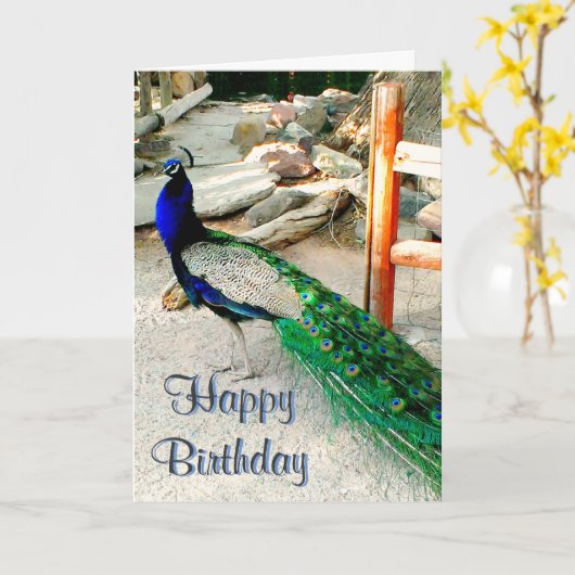 Carte d'anniversaire - Peacock Design, enveloppe i (Fleur jaune)