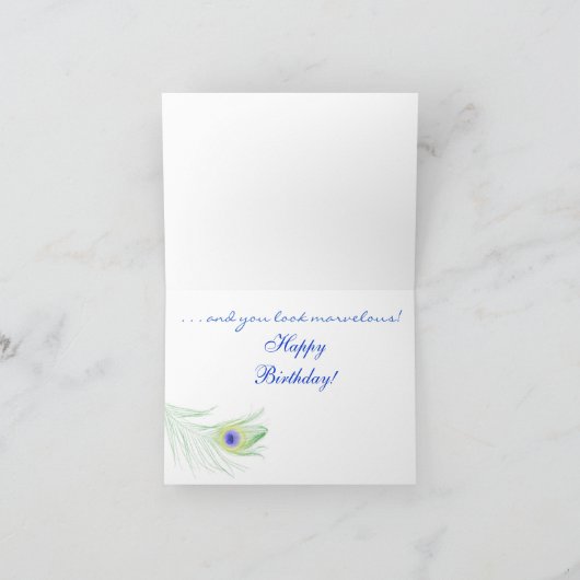 Carte d'anniversaire Peacock Fun (Intérieur)