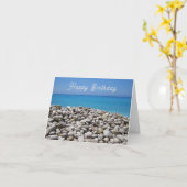 Carte d'anniversaire Pebble Beach et Sea View (Fleur jaune)