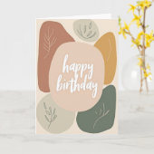 Carte d'anniversaire pêche douce (Fleur jaune)