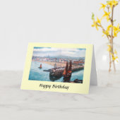 Carte d'anniversaire - Peel, île de Man (Fleur jaune)
