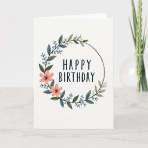 Carte d'anniversaire Peinte aux Baies