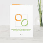 Carte d'anniversaire peinte Retro Circles orange v (Dos)