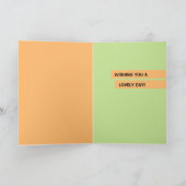 Carte d'anniversaire peinte Retro Circles orange v (Intérieur)