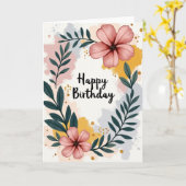 Carte d'anniversaire Peintre (Fleur jaune)