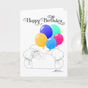 Carte d'anniversaire Pékinois