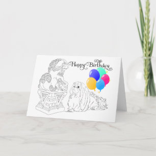 Carte d'anniversaire Pékinois