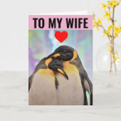 CARTE D'ANNIVERSAIRE PENGUIN POUR FEMME (Fleur jaune)