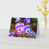 Carte d'anniversaire Pensée (Fleur jaune)