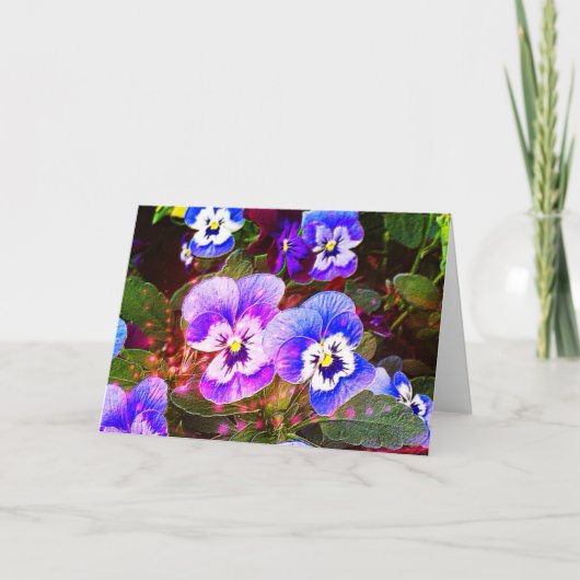 Carte d'anniversaire Pensée (Devant)
