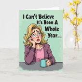 Carte d'anniversaire Pensive Year (Fleur jaune)